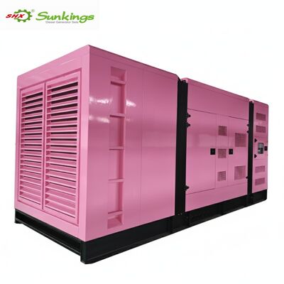 kaufen Individuell angepasster 50/60 Hz Super Silent 800KW rosa Dieselgenerator mit ATS Stamford Alternator Canopy Box online manufacture