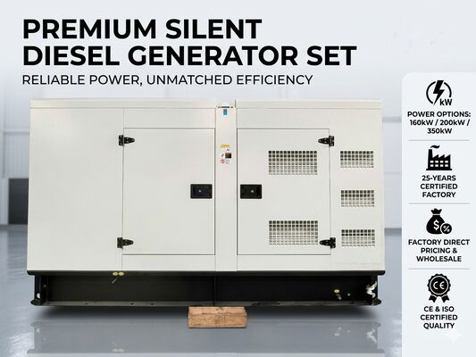 Cummins Silent Diesel Generator Custom 160kw 200kw 350kw Diesel Generator Silent Set mit 3-Phasen-Generator für den Werkspreis