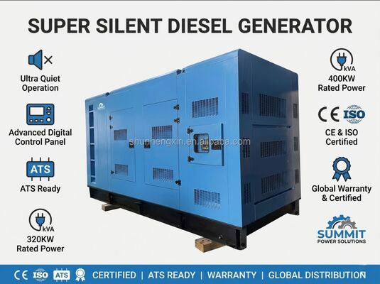 Perkins 400kVA 500kVA schallgedämpfte Dieselgeneratoren Stamford Lichtmaschine Generator mit 24V DC Elektrostart ATS zu verkaufen